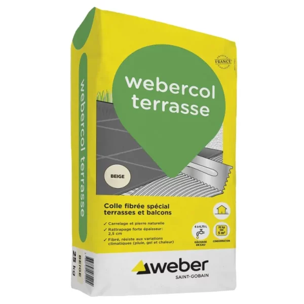 Mortier-colle fibré WEBER